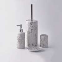 Popular design glazed porcelain chinese ceramic bathroom accessories set