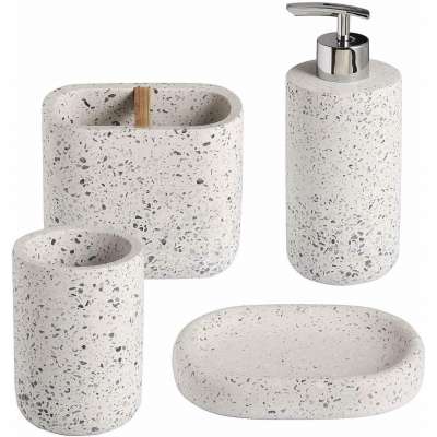 Terrazzo Concrete Bathroom Accessory  Set