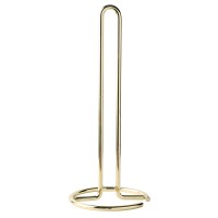 Brushed gold tissue paper roll holder standing hand table towel holder for kitchen