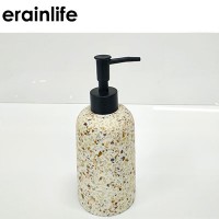 Bath terrazzo Soap cylinder lotion bottle for bathroom and hotel high quality hot sale accessories