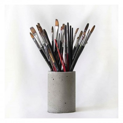 Concrete Pen Holder/Cosmetic Painting Holder