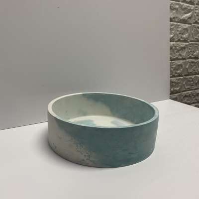 Blue Tie Dye  Concrete Dog Bowl/Container/Storage, Color Can Be Customized Color,