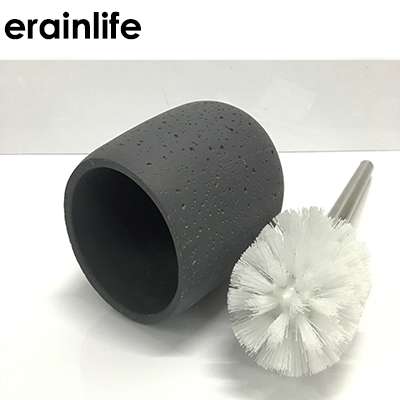 Toilet decoration concrete toilet brush holder  accessory