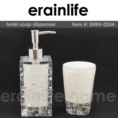 decorative polyresin tumbler, soap dispenser for five star hotel