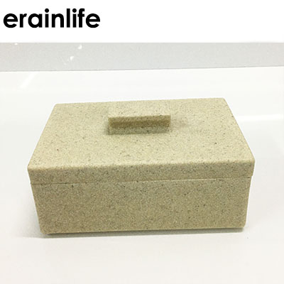 hotel home decor new customized stationery box concrete sand stone  storage bin