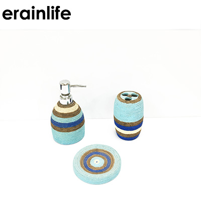 Eco-friendly blue bathroom accessories set bathroom set bathroom decor