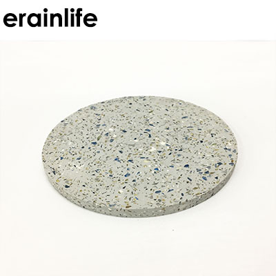 Customized High Quality Round  gray  terrazzo  tray